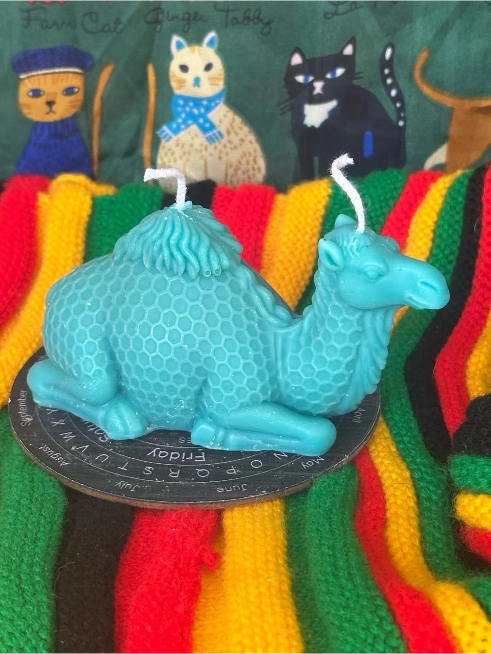 Turquoise Camel Candle